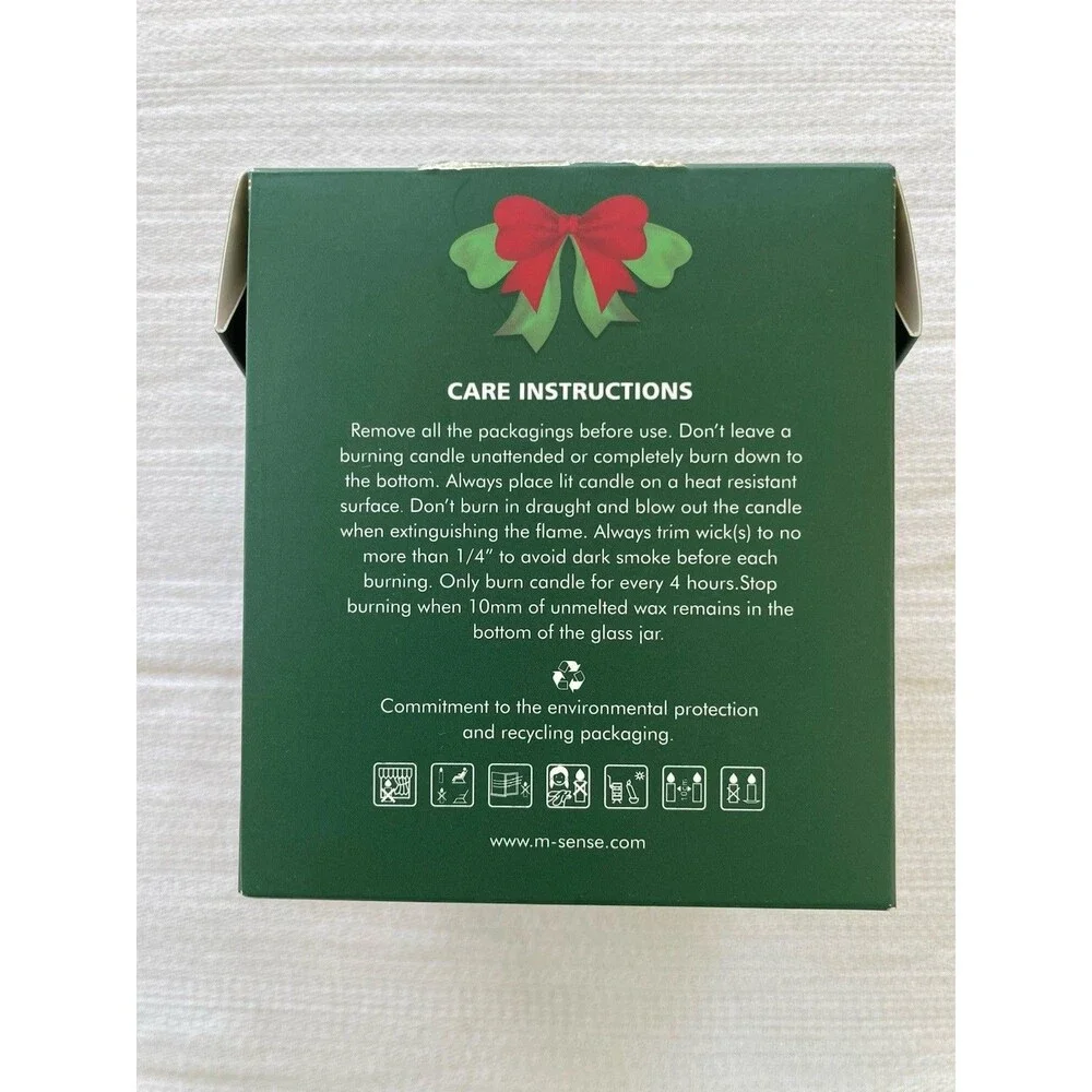 M&SENSE Christmas Collection Scented Candle Frosted Pine - New In Box